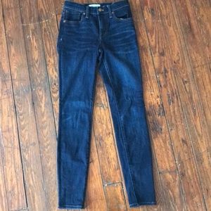 Madewell 9” High Rise Dark Skinny Jeans Size 24